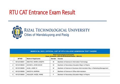 rtu reviewer entrance exam|College Preparations 2024 .